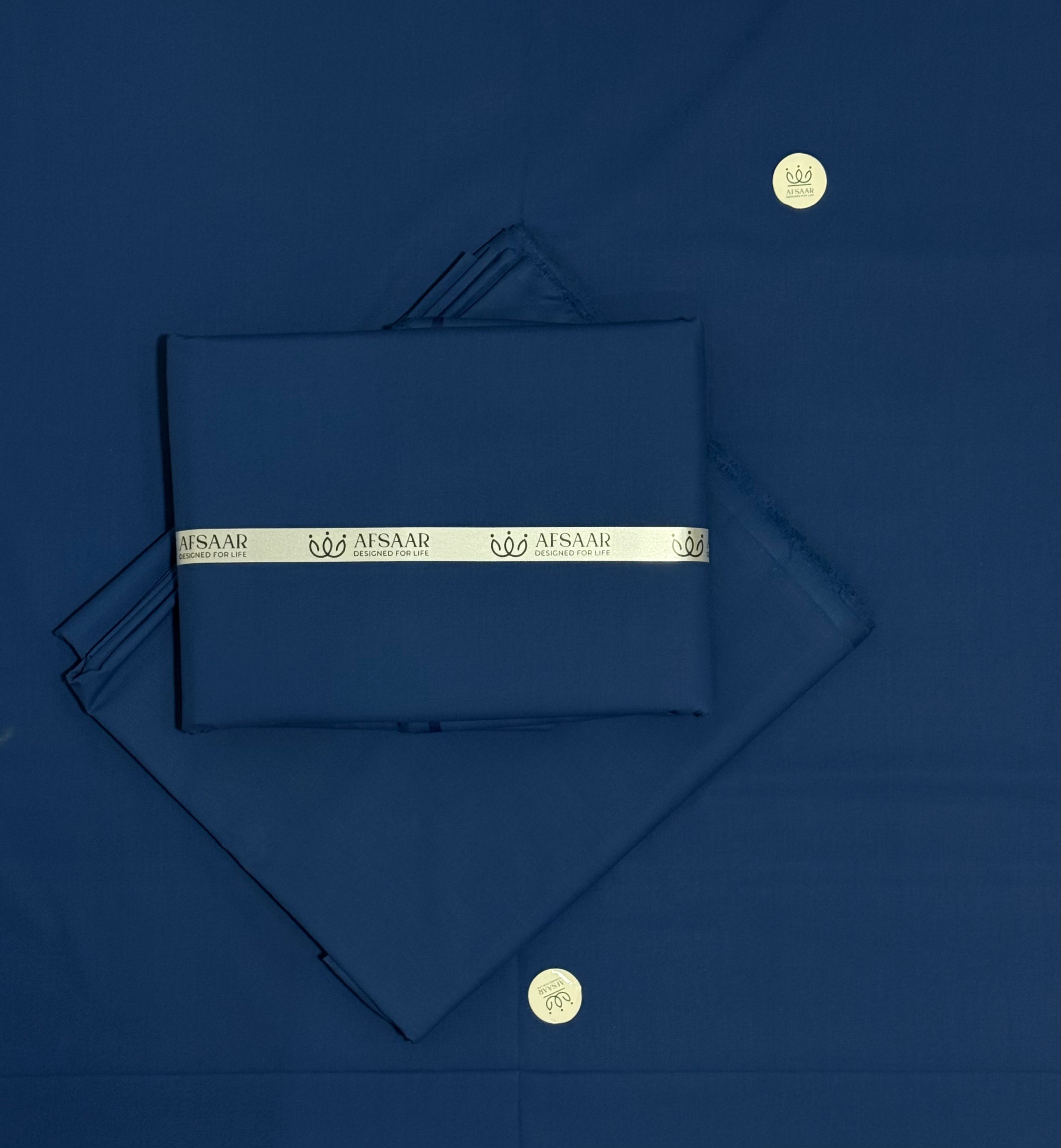 Royal Blue  Unstitched | Wash & Wear by Afsaar