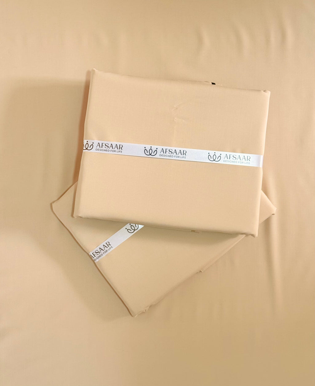 Cream Brown Unstitched — Wash & Wear by AFSAAR