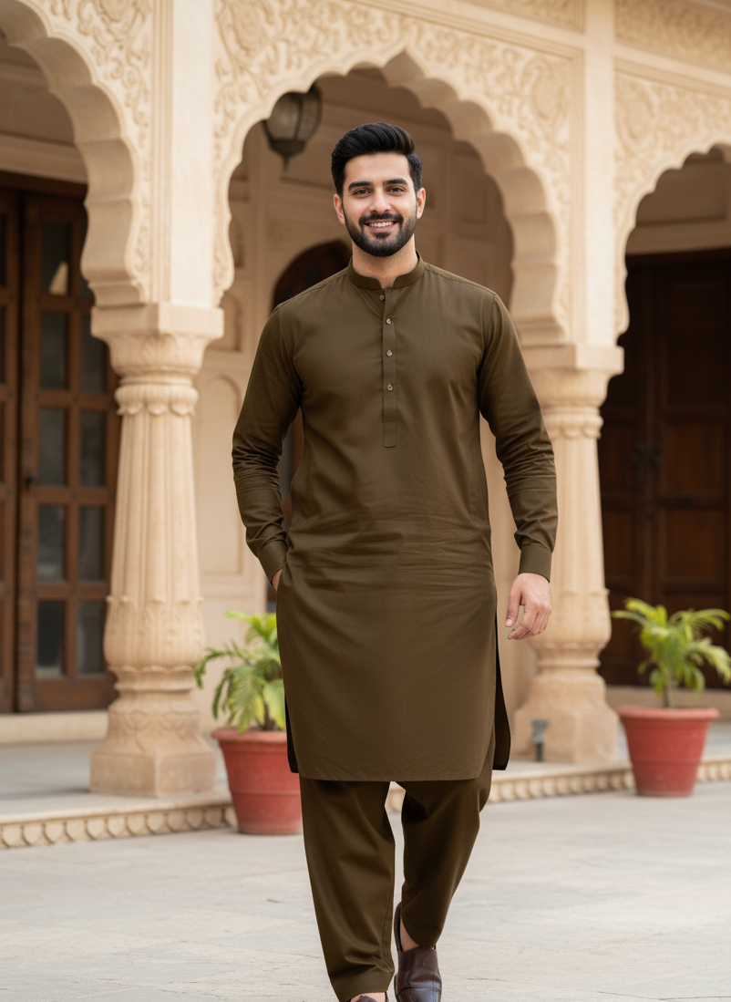 Green Brown — Winter Heritage Cotton by AFSAAR