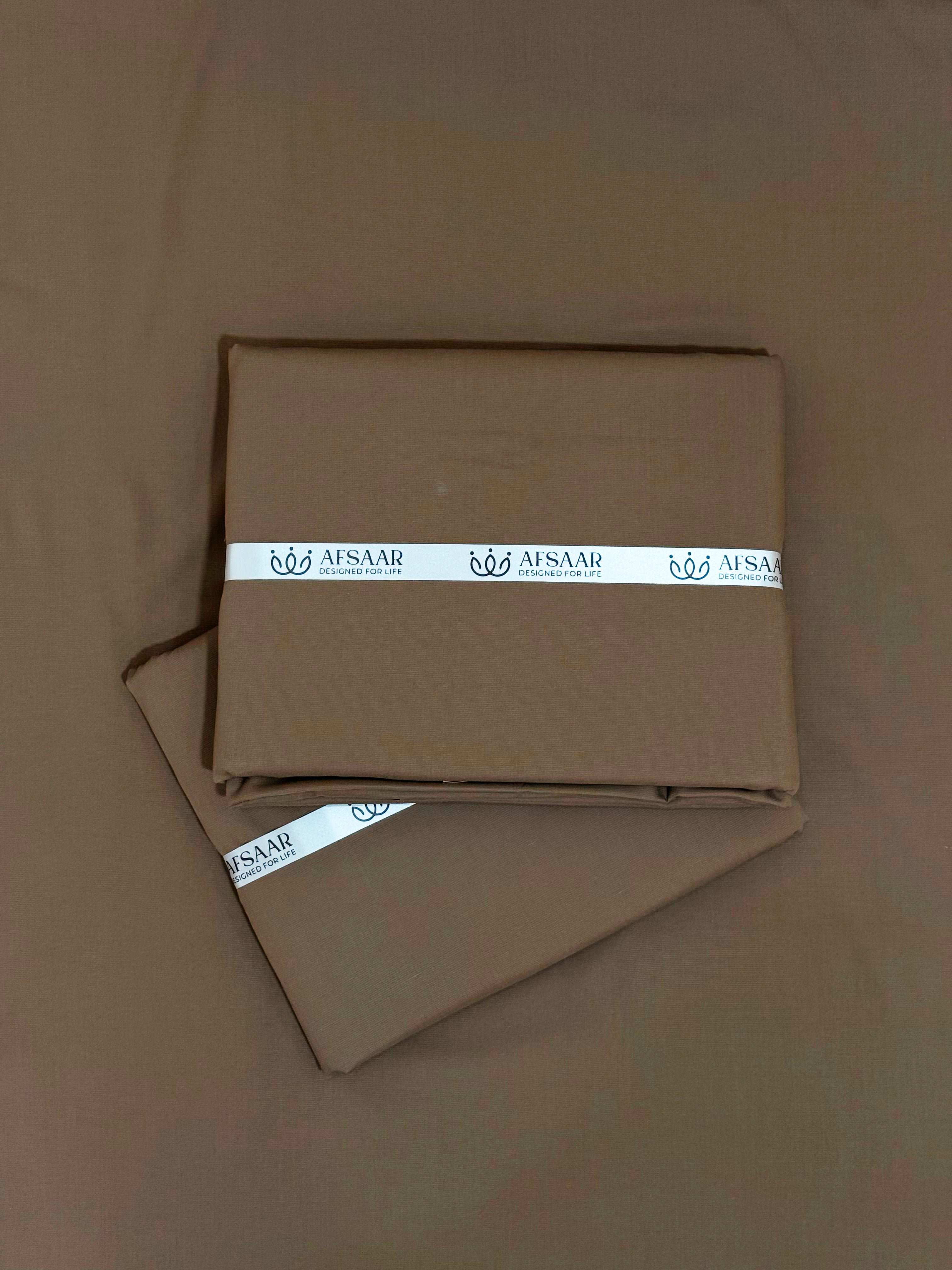 Wood Brown Unstitched — Wash & Wear by AFSAAR