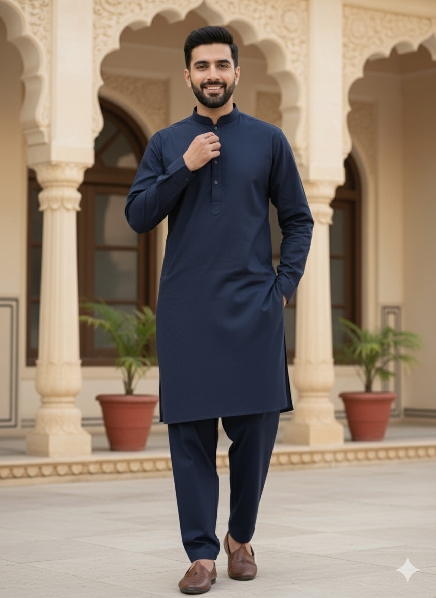 Navy Blue — Winter Heritage Cotton by AFSAAR