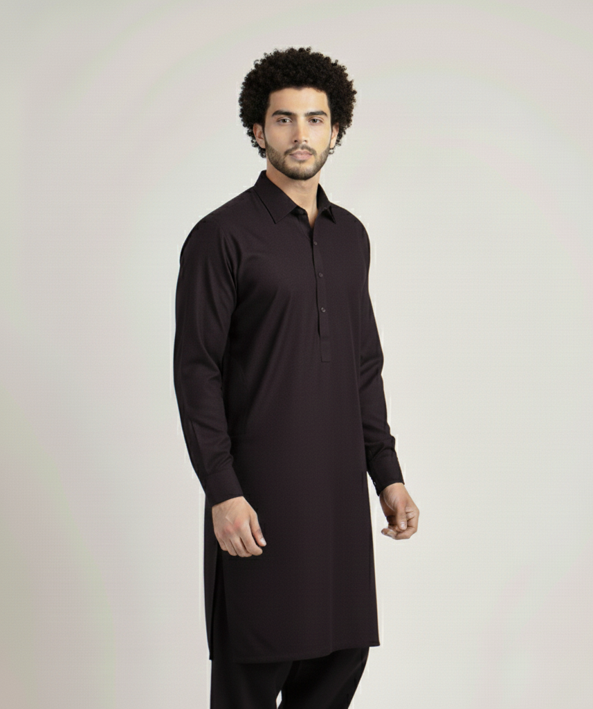 Plum Purple Wool Fabric | Bold Unstitched | Afsaar